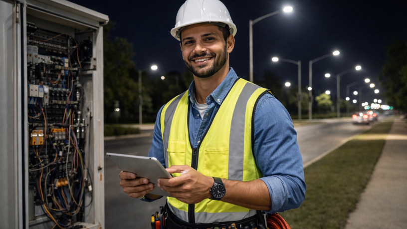 Um projeto de iluminação pública eficiente exige planejamento técnico e análise de consumo energético, afirma Matheus Vinicius Voigt.